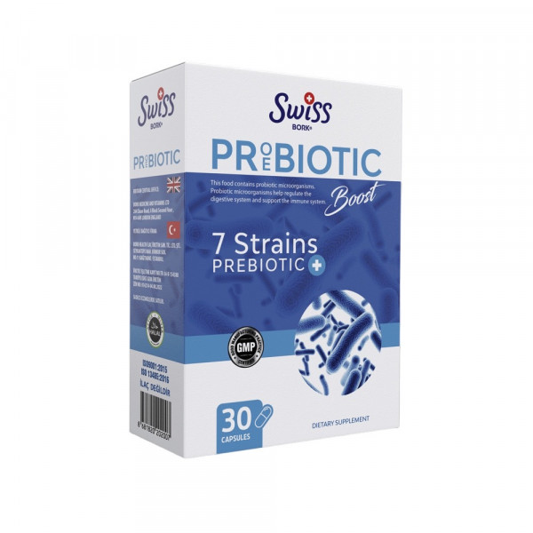 Swiss BORK, Пробиотики + пребиотики, 30 капсул