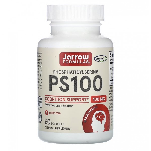 Jarrow Formulas, PS 100, фосфатидилсерин, 100 мг, 60 капсул