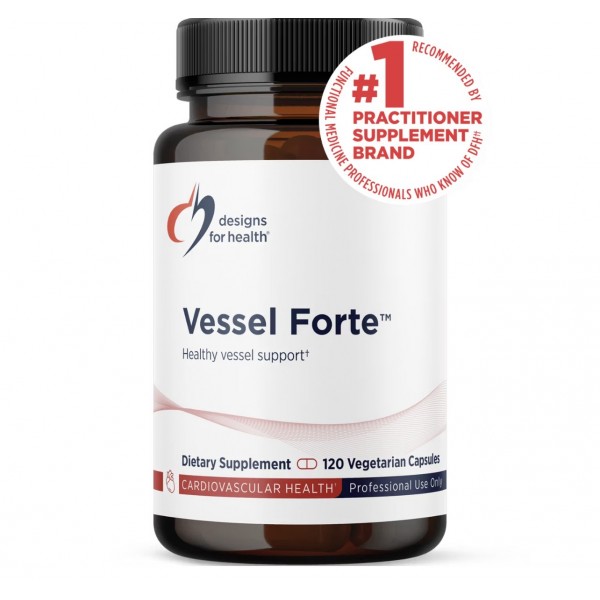 Designs for Health, Vessel Forte, Поддержка кровеносных сосудов, для вен, 120 вегетарианских капсул