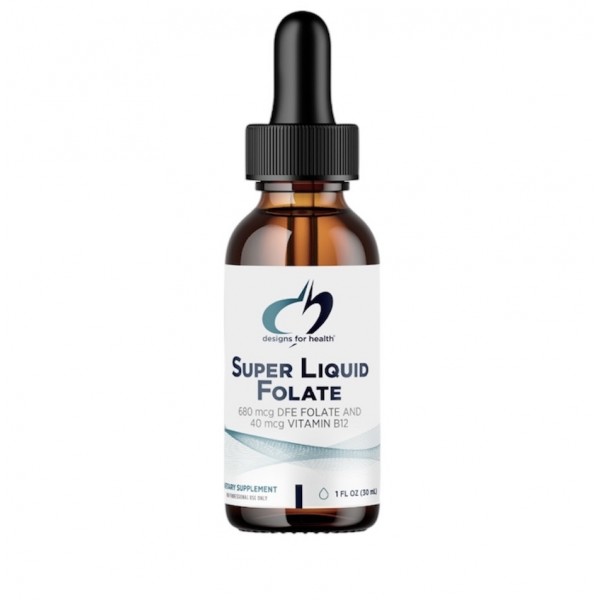 Designs for Health, Super Liquid Folate, Витамин B9 фолинат кальция, 30 мл