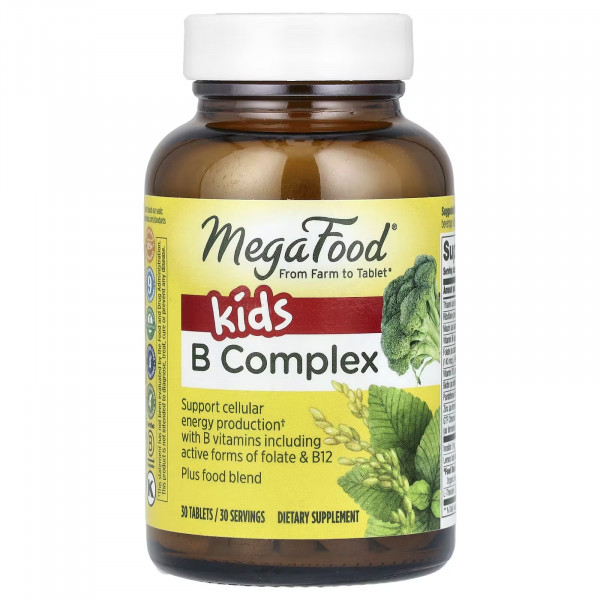 MegaFood, Б-комплекс для детей, 30 таблеток