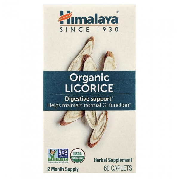 Himalaya, Organic Licorice, Органическая поддержка пищеварения, Солодка, 60 таблеток