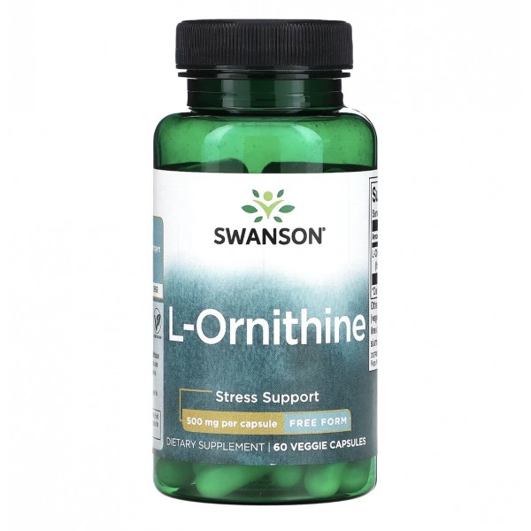 Swanson, L-орнитин, 60 капсул