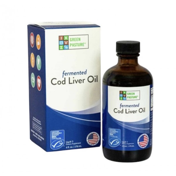 Green Pasture, Fermented Cod Liver Oil, Масло печени трески ферментированное, омега, 176 мл