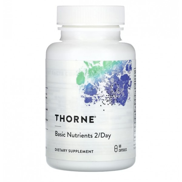 Thorne, Basic Nutrients 2/Day, Мультивитамины, 60 капсул