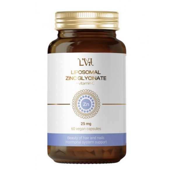 Liposomal Vitamins, Liposomal Zinc Glycinate + Vitamin C, Липосомальный цинк глицинат + Витамин С, 60 капсул