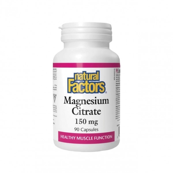 Natural Factors, Магний цитрат 150 мг, 90 капсул