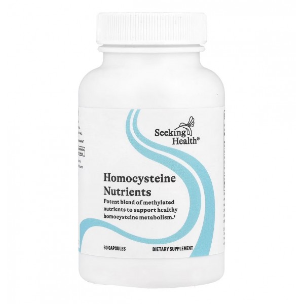 Seeking Health, Homocysteine Nutrients, добавка для поддержания здорового уровня гомоцистеина, 60 капсул