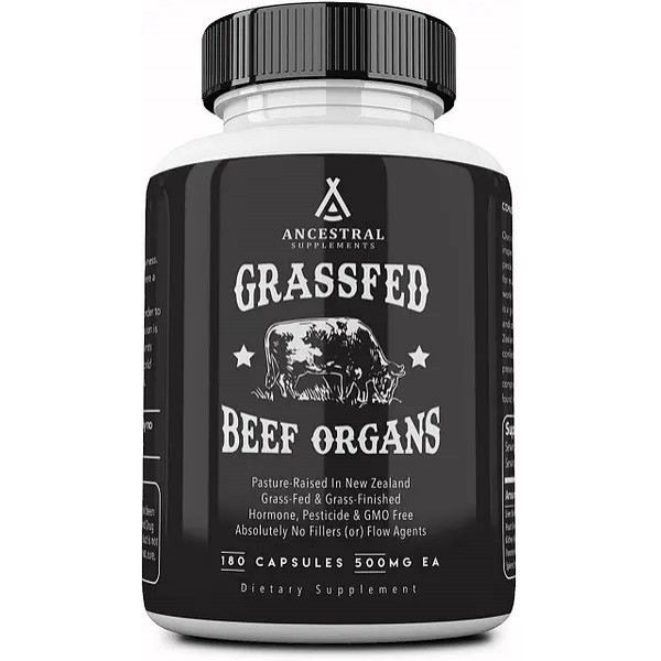 Ancestral Supplements, GrassFed Beef Organ, Говяжьи органы,  поддержка всего тела, 500 мг, 180 капсул