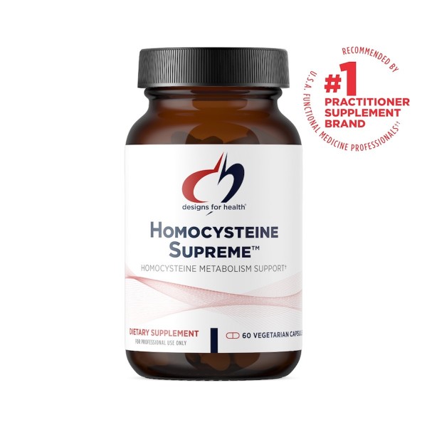 Designs for Health, Homocysteine Supreme, добавка для поддержания здорового уровня гомоцистеина, 60 капсул