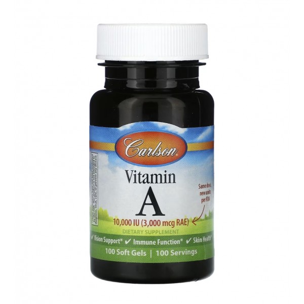 Carlson, Vitamin A, Витамин А 10000 МЕ, 30 капсул