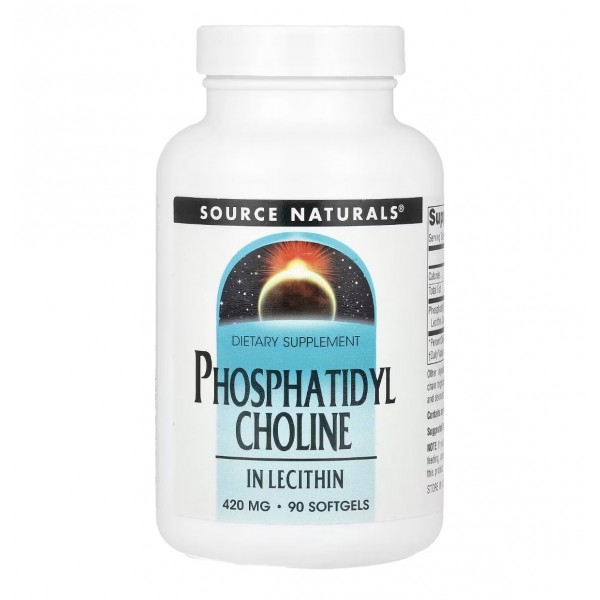 Source Naturals, Фосфатидилхолин, 90 капсул
