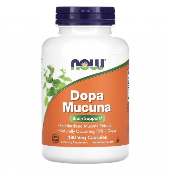 Now Foods, Dopa Mucuna, 180 капсул