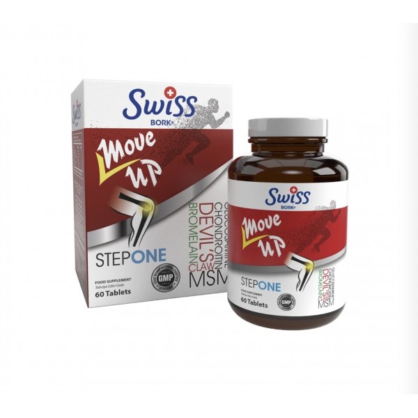 Swiss Bork, Step One, Глюкозамин-Хондроитин-MSM + бромелайн (шаг 1), 60 таблеток