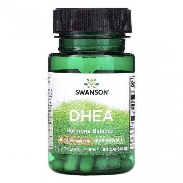 Swanson, DHEA, ДГЭА 25 мг, 30 капсул