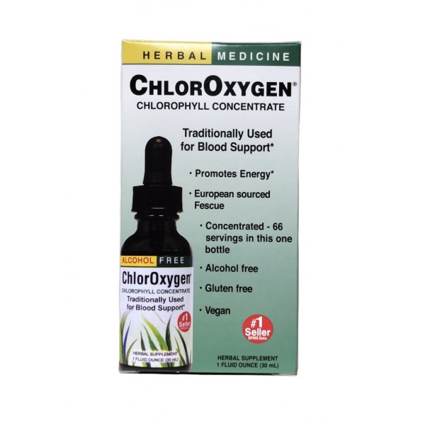 Herbs Etc., ChlorOxygen, Хлорофилл концентрат, без спирта, 30 мл