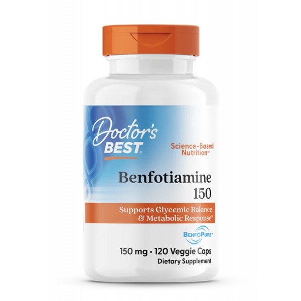 Doctor's Best, Бенфотиамин 150 мг, 120 капсул