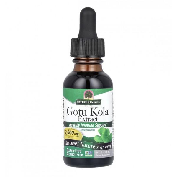 Nature’s Answer, Gotu Kola, Готу кола, экстракт без спирта 2000 мг, 30 мл