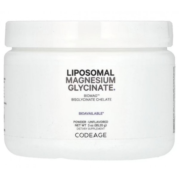 Codeage, Liposomal Magnesium Glycinate, Липосомальный магний глицинат, порошок, 85.20 г