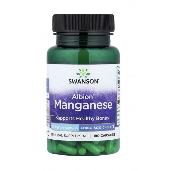 Swanson, Марганец 10 мг, 180 капсул