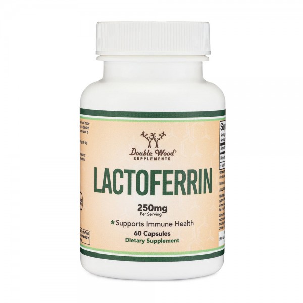 Double Wood Supplements, Lactoferrin, Лактоферрин, 250 мг в 2 капсулах, 60 капсул