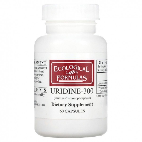 Ecological Formulas, Uridine-300, Уридин-300, 60 капсул
