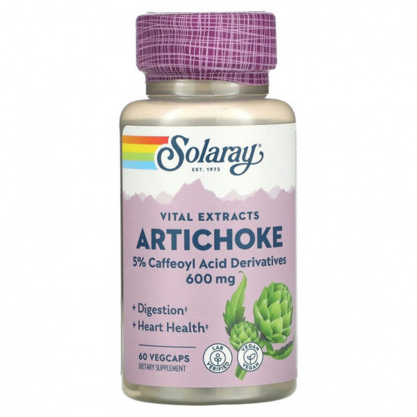 Solaray, Артишок, 300 мг, 60 растительных капсул