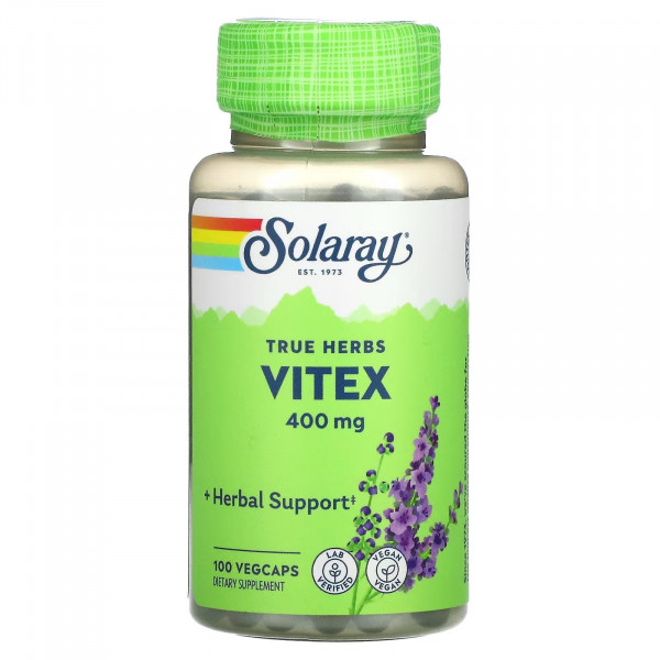 Solaray, Витекс 400 мг, 100 растительных капсул