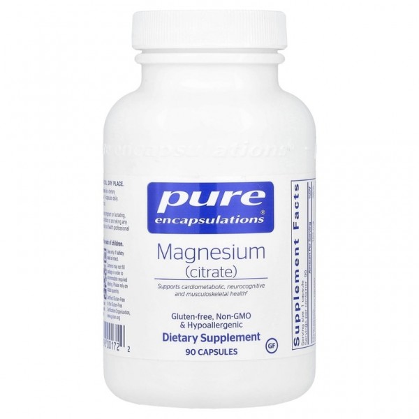 Pure Encapsulations, Магний цитрат 150 мг, 90 капсул