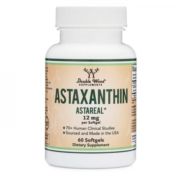 Double Wood Supplements, Астаксантин 12 мг, 60 капсул