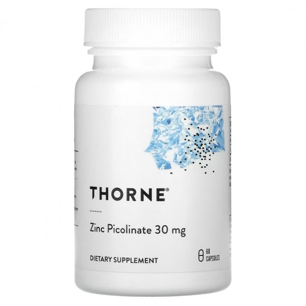 Thorne, Цинк пиколинат 30 мг, 60 капсул