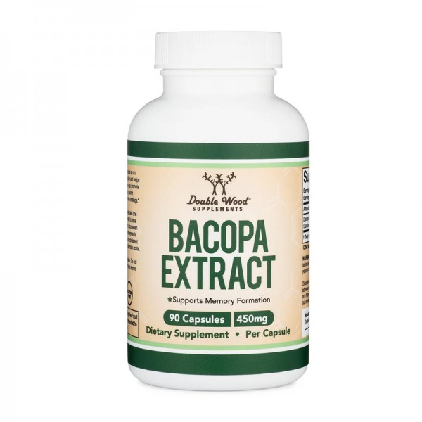 Double Wood Supplements, Bacopa Extract, Бакопа 450 мг, 90 капсул