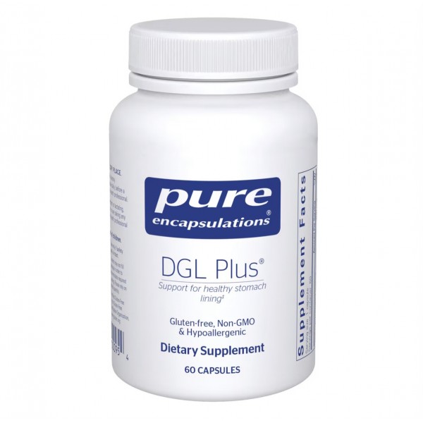 Pure Encapsulations, DGL Plus, Солодка Алоэ Вяз, 60 капсул