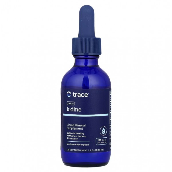 Trace Minerals, Йод ионный жидкий, 59 мл