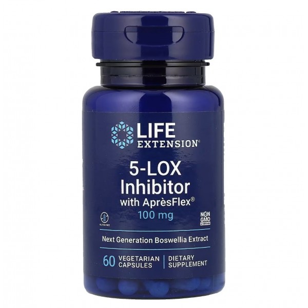 Life Extension, 5-LOX блокатор с ApresFlex 100 мг, 60 капсул