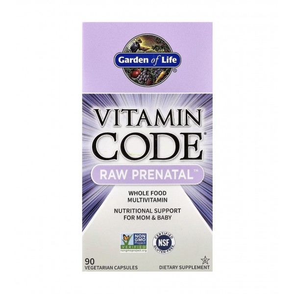 Garden of Life, Vitamin Code, Raw Prenatal, Пренатальный комплекс / Комплекс для беременных, 90 капсул