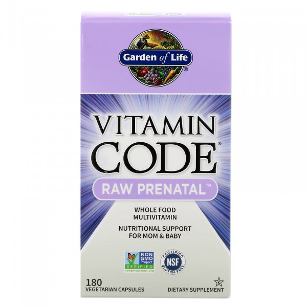 Garden of Life, Vitamin Code, Raw Prenatal, Пренатальный комплекс / Комплекс для беременных, 180 капсул