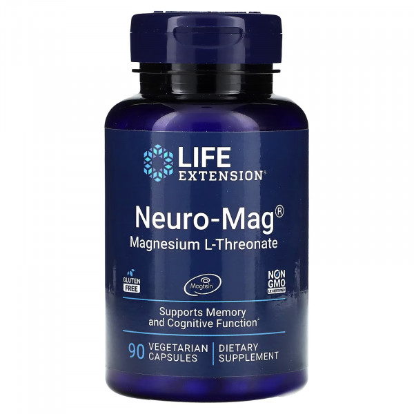 Life Extension, Нейромаг/Neuro-Mag, магний L-треонат, 90 капсул