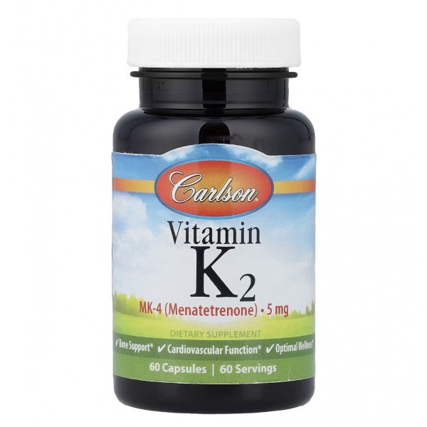 Carlson, Vitamin K2, Витамин К2 5 мг, 60 капсул