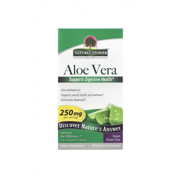 Nature's Answer, алоэ вера, 250 мг, 90 вегетарианских капсул