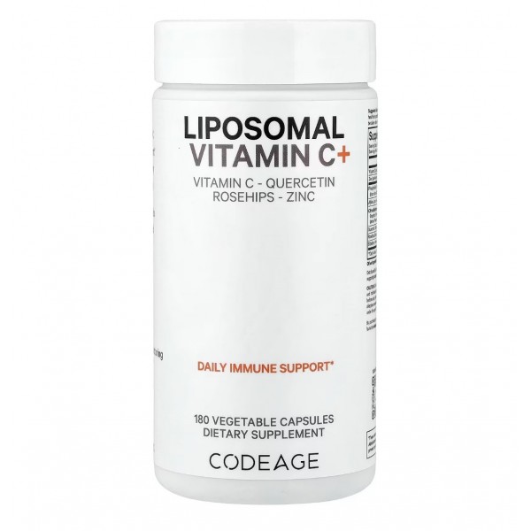 Codeage, Liposomal Vitamin C+, Липосомальный Витамин С+, 180 капсул