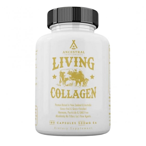 Ancestral Supplements, Grass Fed Beef Living Collagen 500 мг, Коллаген, 180 капсул