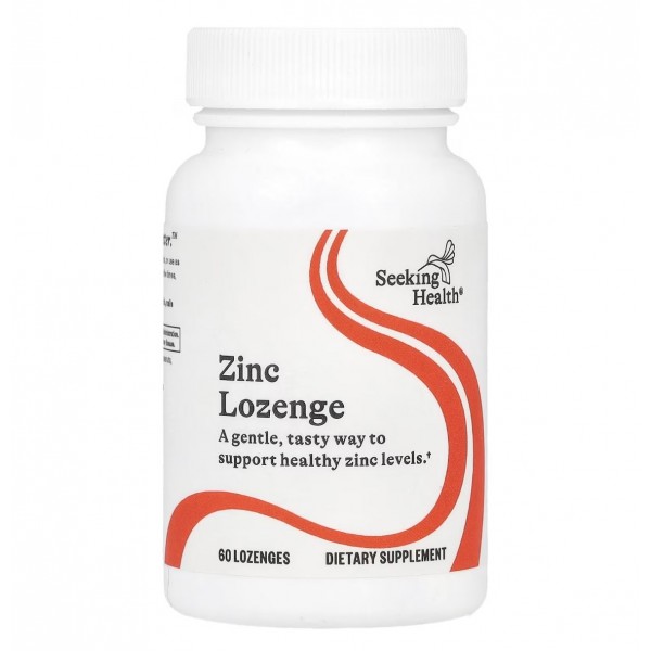Seeking Health, Цинк бисглицинат 15 мг, 60 леденцов