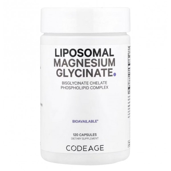 Codeage, Liposomal Magnesium glycinate, липосомальный магний глицинат, 120 капсул