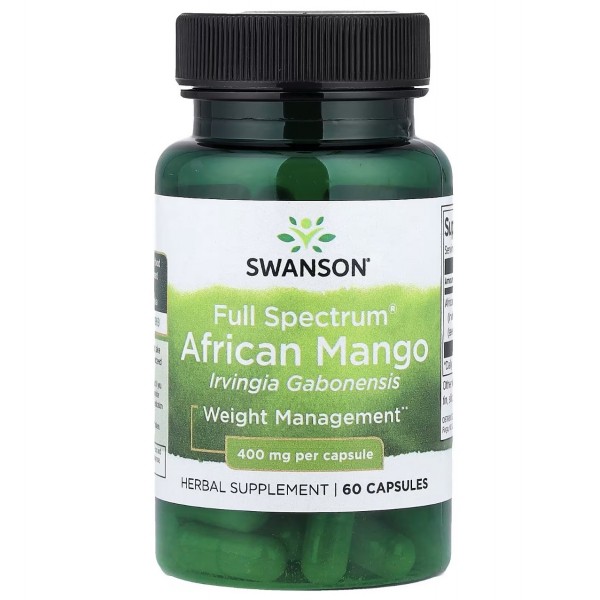 Swanson, Full Spectrum African Mango, Африканское манго, 400мг, 60 капсул