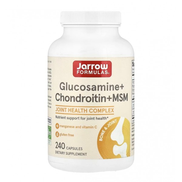 Jarrow Formulas, Глюкозамин Хондроитин сульфат Сера, 240 капсул