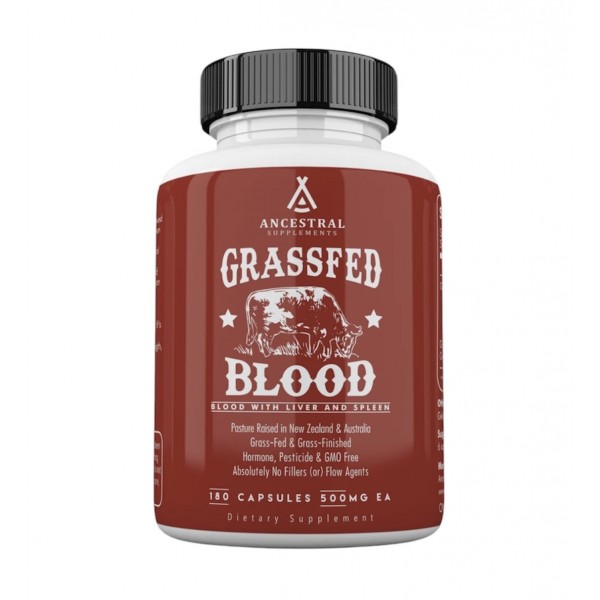 Ancestral Supplements, GrassFed Blood, 180 капсул