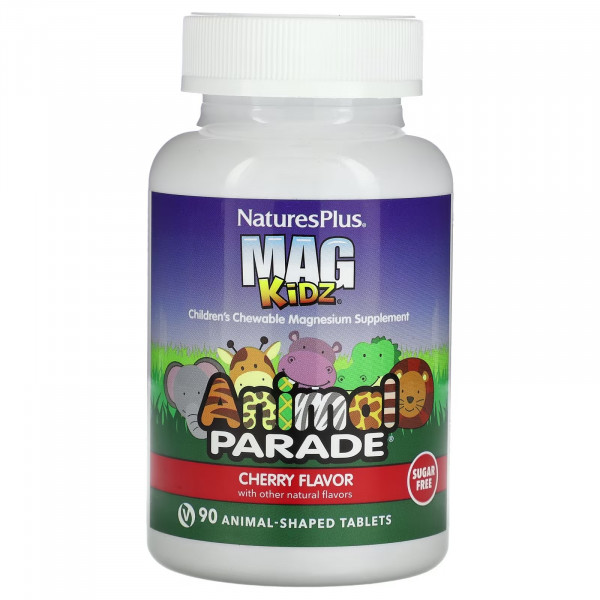 NaturesPlus, Animal Parade, Магний для детей со вкусом вишни, 90 жевательных таблеток