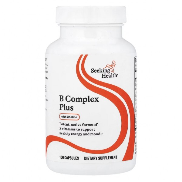 Seeking health, B complex Plus, Б-комплекс с холином, 100 капсул