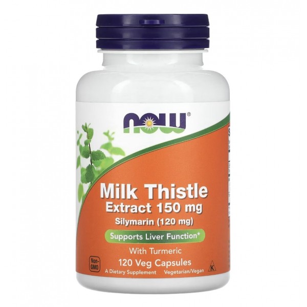 NOW Foods, Milk Thistle Extract, Расторопша, Силимарин, 120 капсул